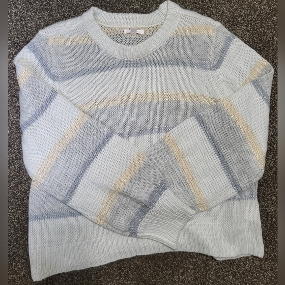 LC Lauren Conrad Sweaters - LC Lauren Conrad Gray/silver/light yellow sweater